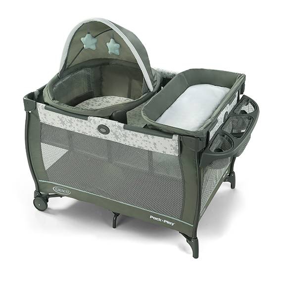 bassinet and playpen