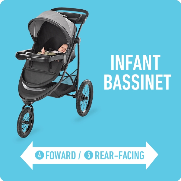 jogging stroller with bassinet