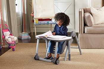 high chair that connects to table