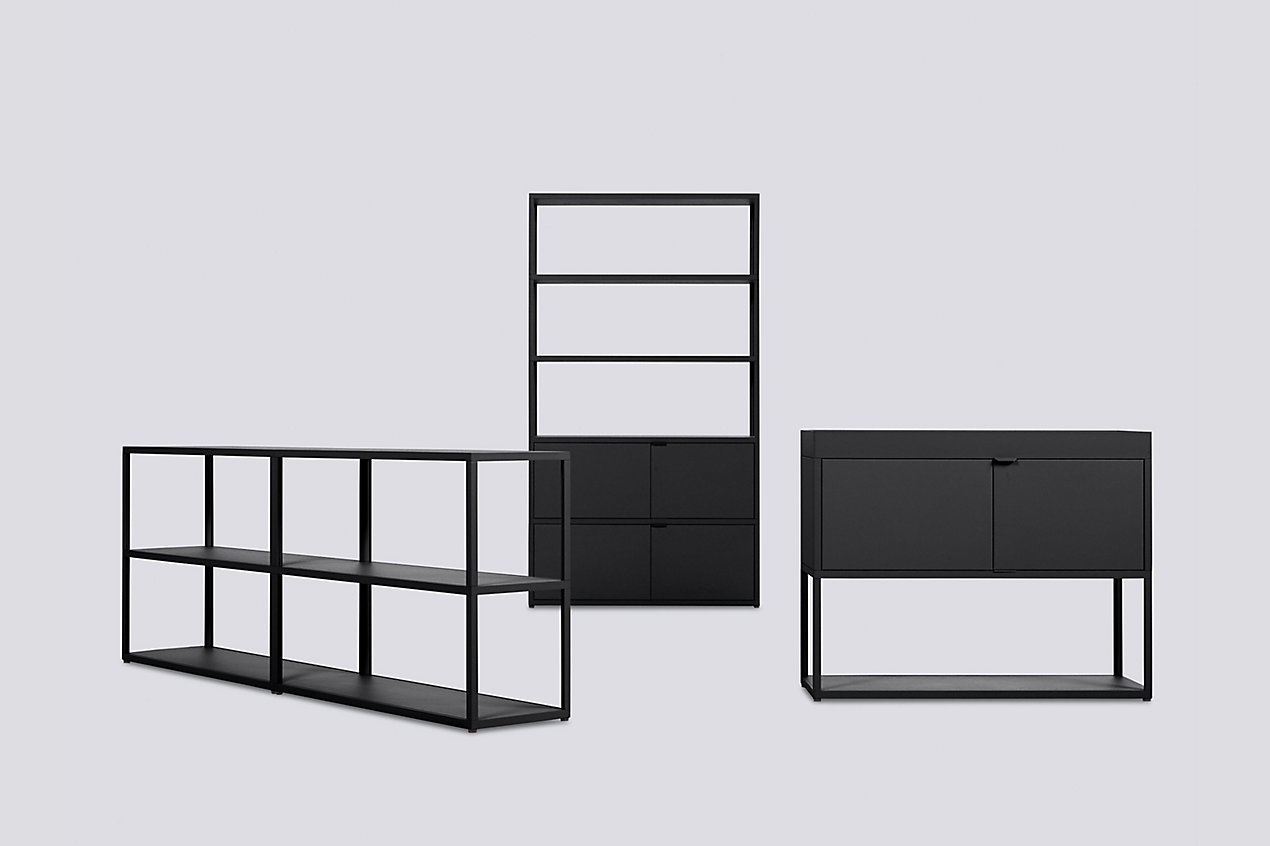 New Order Set - High Single Bookshelf + Low Double Bookcase + Single Credenza