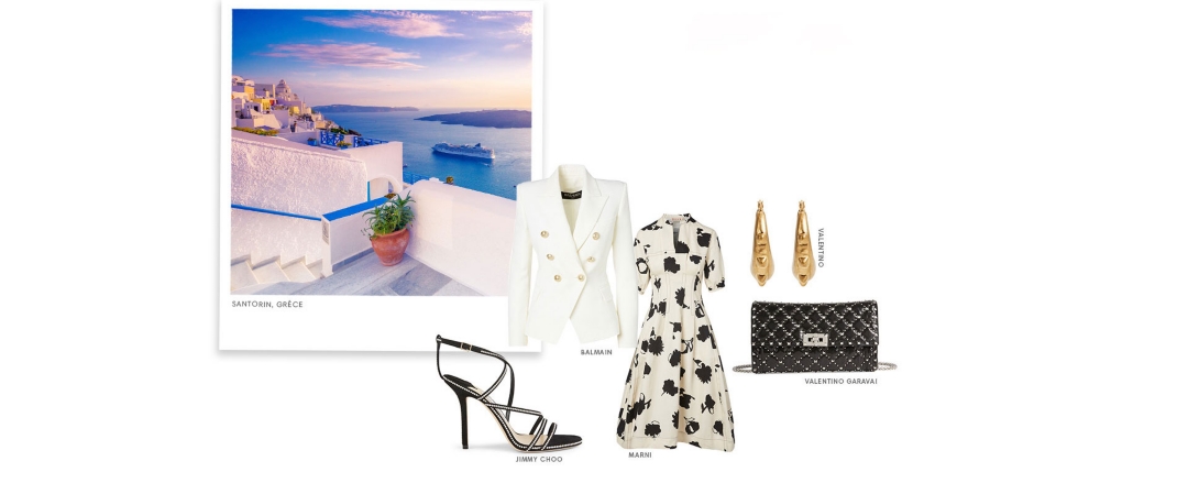Holt Renfrew Image de Santorini, Greece. Balmain. Jimmy Choo. Marni. Valentino.