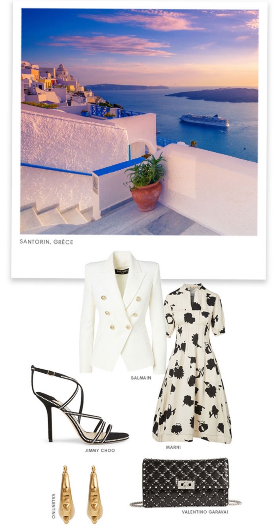 Holt Renfrew Image de Santorini, Greece. Balmain. Jimmy Choo. Marni. Valentino.