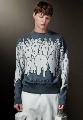 Louis Vuitton LV Studio Jacquard Crewneck, Men's Fashion, Tops