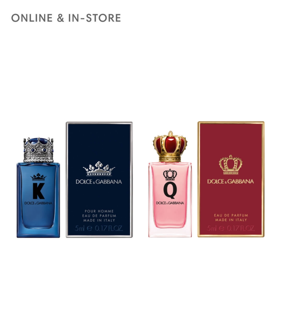 A floral patterned bottle of Gucci perfume