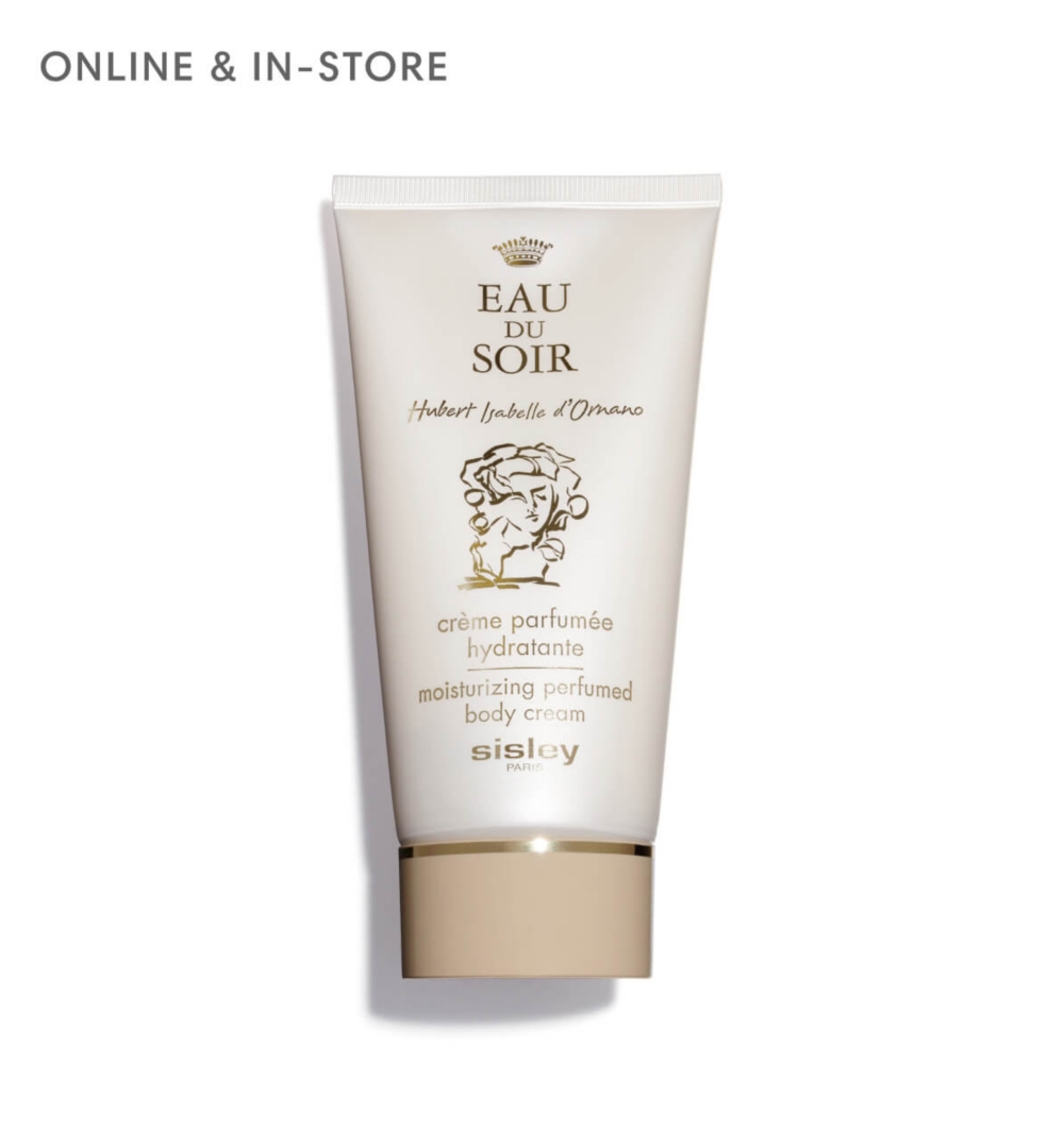 A brown box next to a clear fragrance flacon