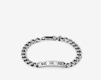 Holt Renfrew image of GUCCI. GucciGhost Sterling Silver Chain Bracelet. $395. SHOP NOW