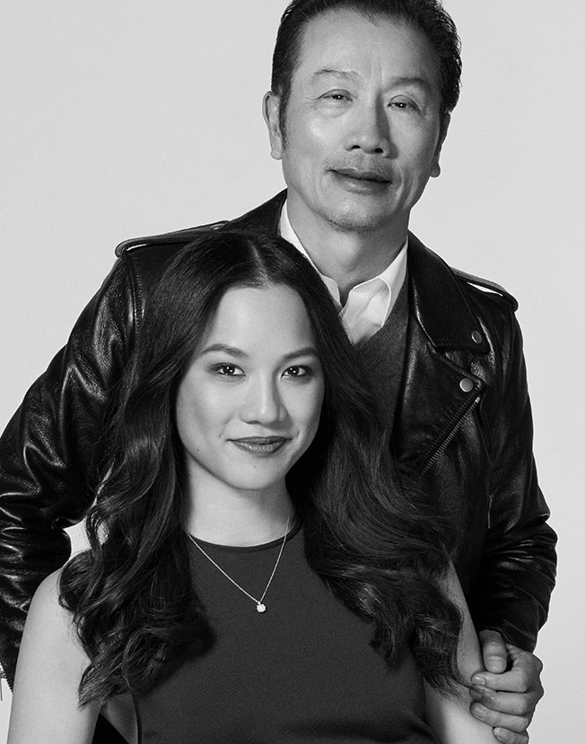 Holt Renfrew image of Jess Lau, Coordinator, National Visual Merchandising, with her dad