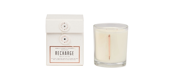 Holt Renfrew image of WOODLOT. Recharge natural scented candle. $39. SHOP WOODLOT