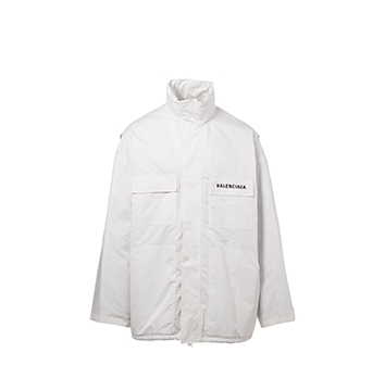 Holt Renfrew image of BALENCIAGA Windbreaker Jacket With Logo Pocket. $2690. FIND IN-STORE
