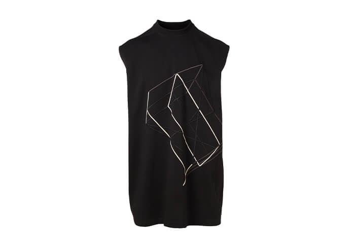 Holt Renfrew image of RICK OWENS Tarp Embroidered Muscle Tank. $696. FIND IN-STORE