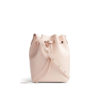 Holt Renfrew image of MANSUR GAVRIEL Mini Saffiano Leather Bucket Bag. $685. SHOP NOW