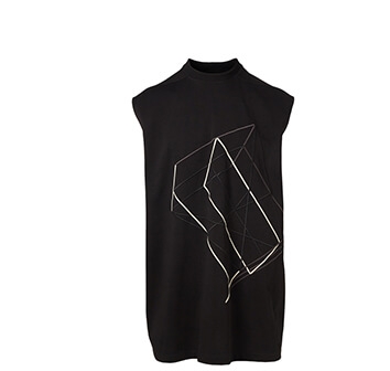 Holt Renfrew image of RICK OWENS Tarp Embroidered Muscle Tank. $696. FIND IN-STORE