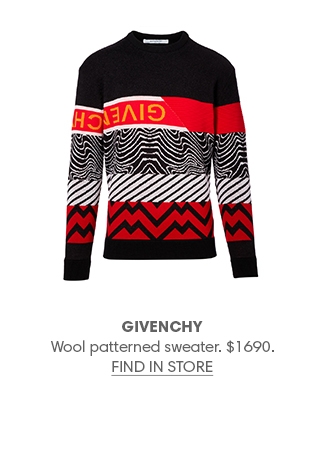 Holt Renfrew image of GIVENCHY Wool patterned sweater. $1690. FIND IN-STORE