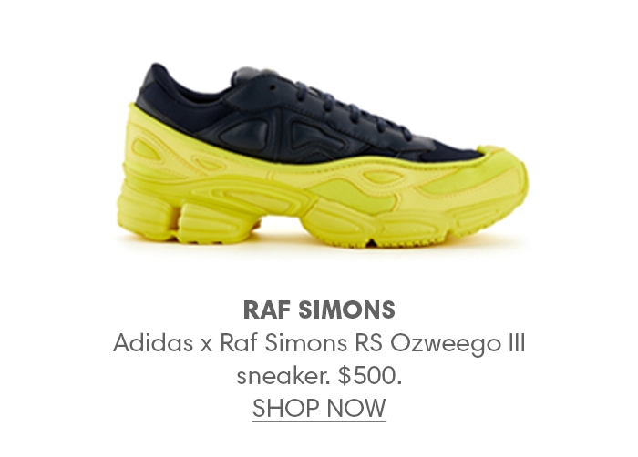 Holt Renfrew image of RAF SIMONS Adidas x Raf Simons RS Ozweego III sneaker. $500. SHOP NOW