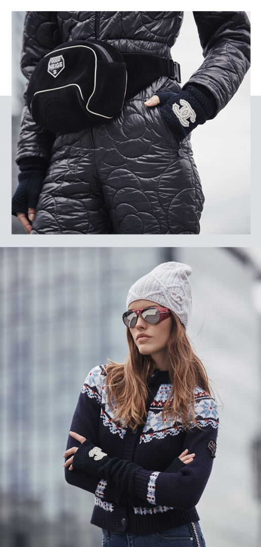 CHANEL coco NEIGE フェイクファー キャスケット CHANEL 21N-2022 COCO NEIGE NEW TAG DOWN PUFFER GREY JACKET
