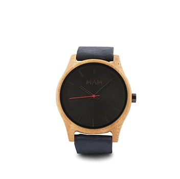 Holt Renfrew image of MAM ORIGINALS. Certified bamboo Quail leather strap watch. $135. SHOP MAM ORIGINALS