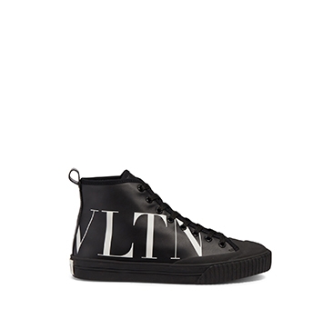 Holt Renfrew image of VALENTINO VLTN leather high-top sneaker. $895. SHOP NOW