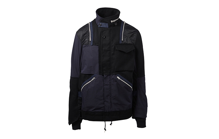 Holt Renfrew image of SACAI Mixed Media Jacket. $1665. FIND IN-STORE