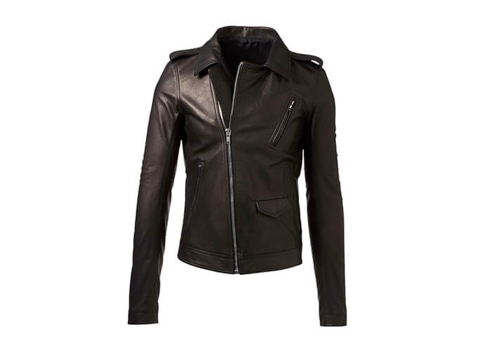 Holt Renfrew image of RICK OWENS Stooges Leather Moto Jacket. $3480. FIND IN-STORE
