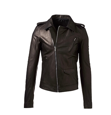 Holt Renfrew image of RICK OWENS Stooges Leather Moto Jacket. $3480. FIND IN-STORE
