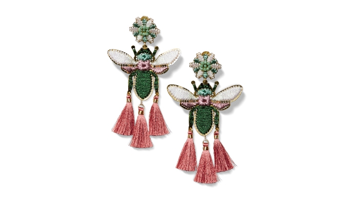 Holt Renfrew image of MERCEDES SALAZAR. Tropics tassel earrings made by Colombian artisans. $228 – on sale. SHOP MERCEDES SALAZAR