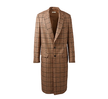 Holt Renfrew image of DRIES VAN NOTEN Reedley wool-blend coat in houndstooth check. $2055. FIND IN-STORE
