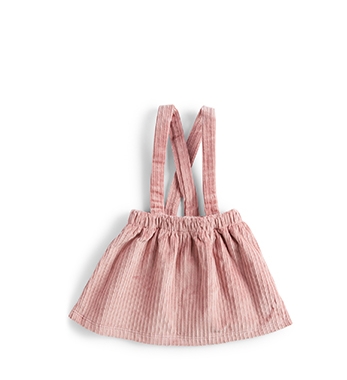 Holt Renfrew image of DOG & DAISY. Ethically-made baby corduroy suspender skirt. $60. SHOP DOG & DAISY