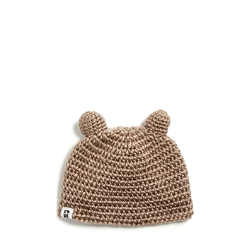 Holt Renfrew image of KROCHET KIDS. Hand-knit Teddy crochet hat. $30. SHOP KROCHET KIDS