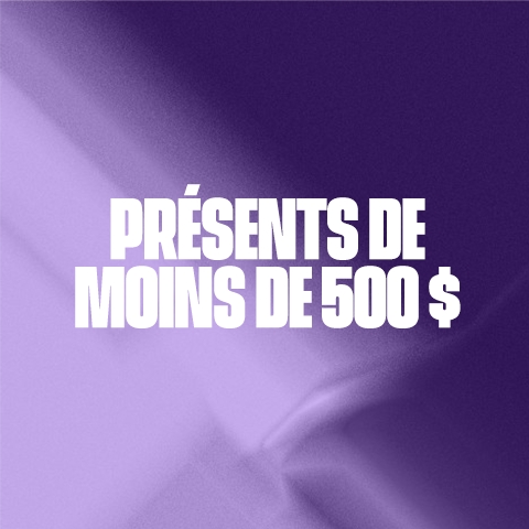 PRÉSENTS DE MOINS DE 500 $