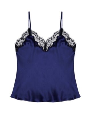 Silk Camisole with Lace Trim - Charlotte Camisoles