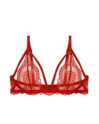 Holiday Red Bra Cacique Christmas Demi 4b Racerback Lace