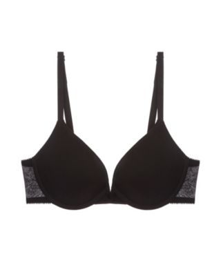 OnGossamer Mesh Bump-It-Up Adjustable Plunging Push-Up Bra