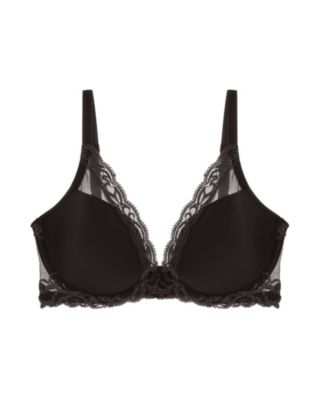 Natori Feathers Contour Plunge Bra black 36DD 36E new without tags NWOT  Size 36 E / DD - $55 - From Rosalinda