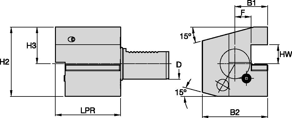 Einstechdrehen und Abstechdrehen - VDI-Adapter • Für Werkzeugaufnahme ...