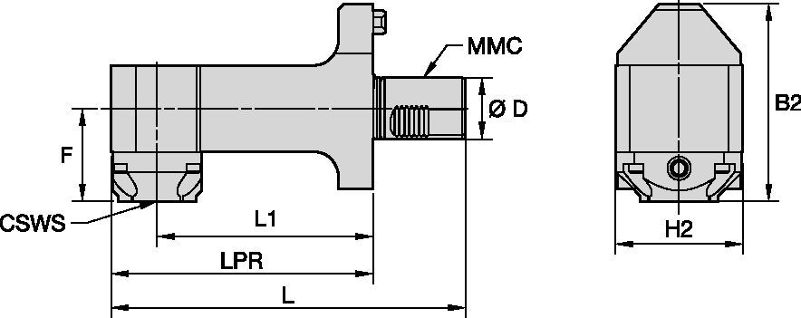 Mazak™ • Невращающийся инструмент, радиальное крепление • KM™ • MMC 018