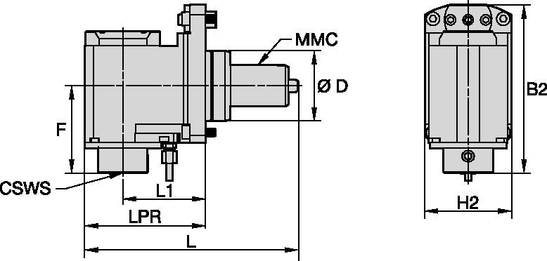 Mazak • napędzane oprawki promieniowe • KM<sup>™</sup> • MMC 020