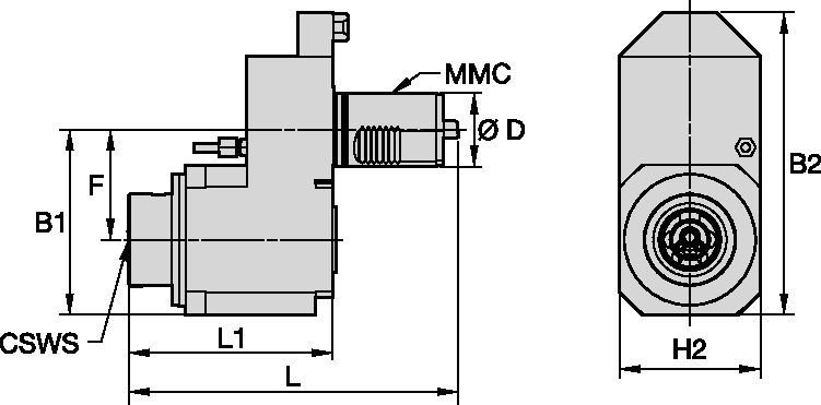 Mazak • napędzane oprawki osiowe • KM • MMC 018