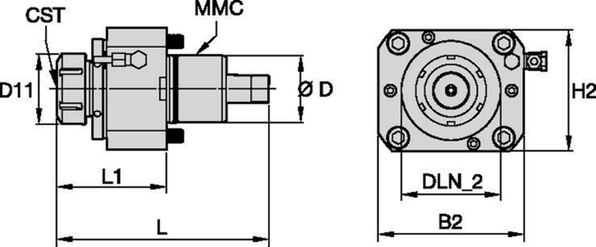 DMG Mori • Приводной инструмент, осевое крепление • ER™ • MMC 002