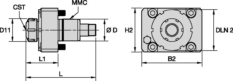DMG Mori • napędzane oprawki osiowe • ER<sup>™</sup> • MMC 001