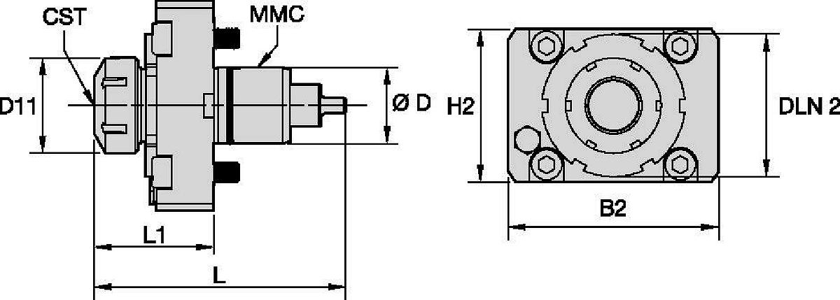 DMG Mori • Приводной инструмент, осевое крепление • ER™ • MMC 001