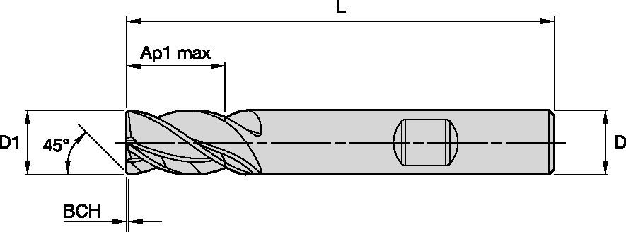 Solid Carbide End Milling - HARVI™ I TE Four Flute End Mill for ...