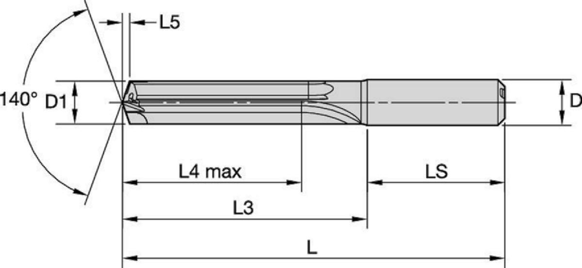 Solid Carbide Drill with PCD tip for Close Tolerances in Non-Ferrous Materials