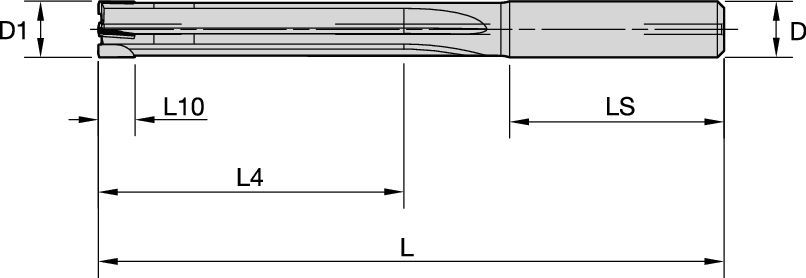 Hole Finishing - PCD Reamer • R225 • 5 x D • Internal Coolant