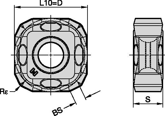 Face Mills • M8065HD Series Inserts • SNMXMM • HeavyDuty Face Milling