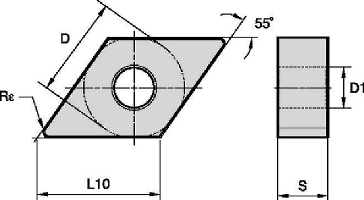 ISO Turning Insert • Negative D-Style