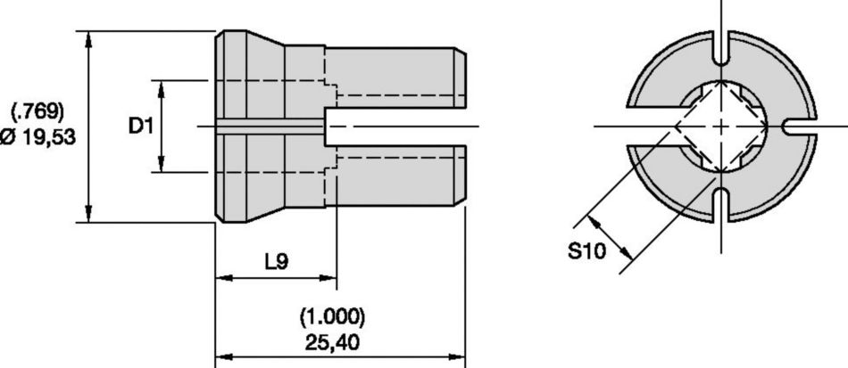 DA-K Series Double-Angle Solid Tap Collets