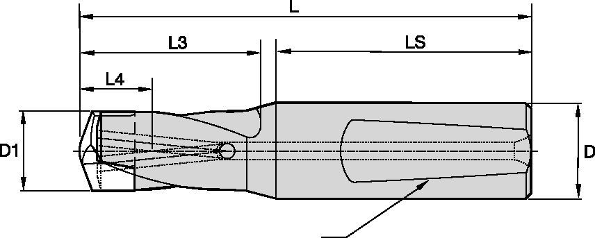 Modular Drills - Modular Drilling • Whistle Notch™ Shank (WN)