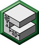 Slotting: Side with AE/AP dimensions