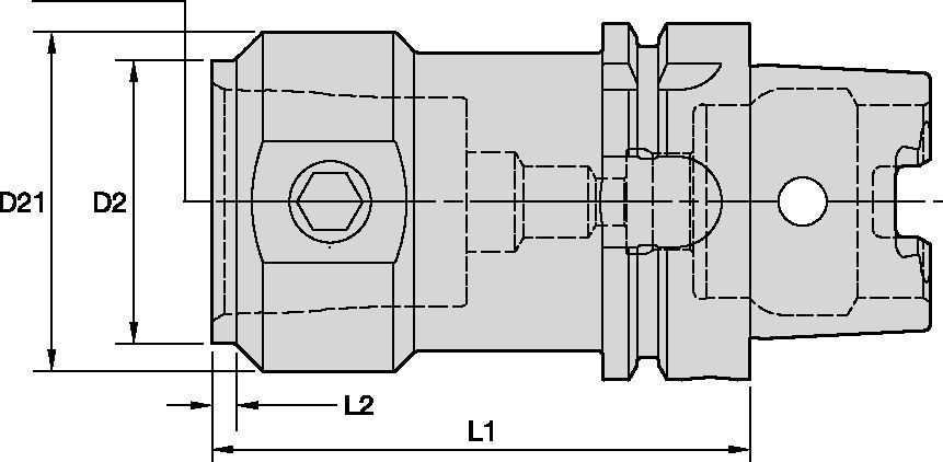 HSK63T to KM™ Clamping Units • Boring Bar Adapters