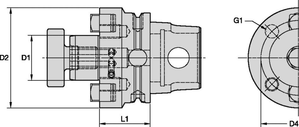 KM80ATC™ Shank Tools - SMC Shell Mill Adapters Through Coolant